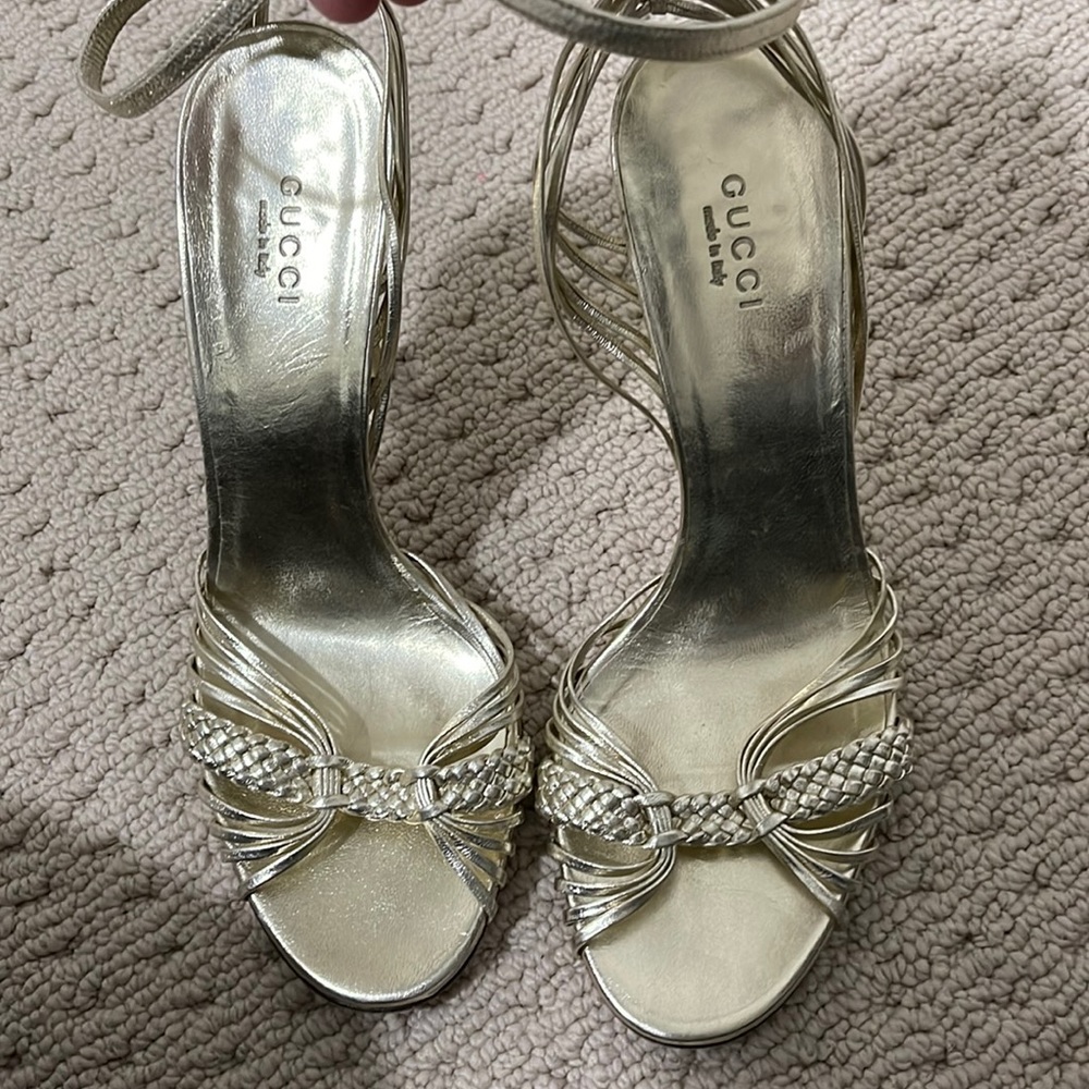 Gucci size 7B Gold Heels